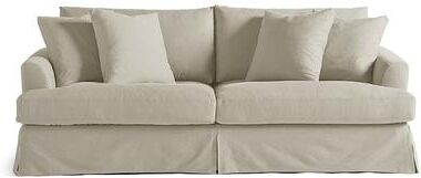 "Ava Slipcovered Sofa - 93"", Livesmart Performance Presley Oat - Grandin Road"