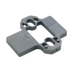Möbel-Paralleladapter,Dist. 10mm, 79325, Kunststoff silber beschichtet