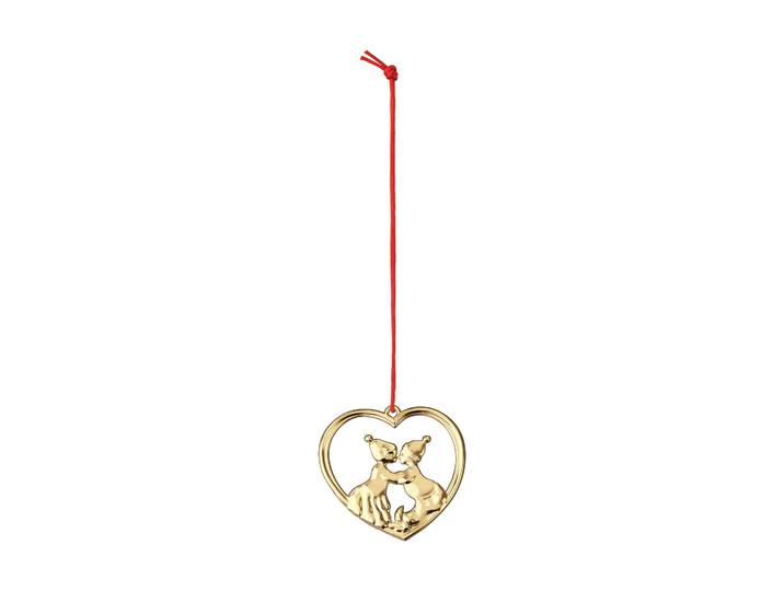 Rosendahl Décoration de Noël Karen Blixen lutins s’embrassant 6,5 cm Doré