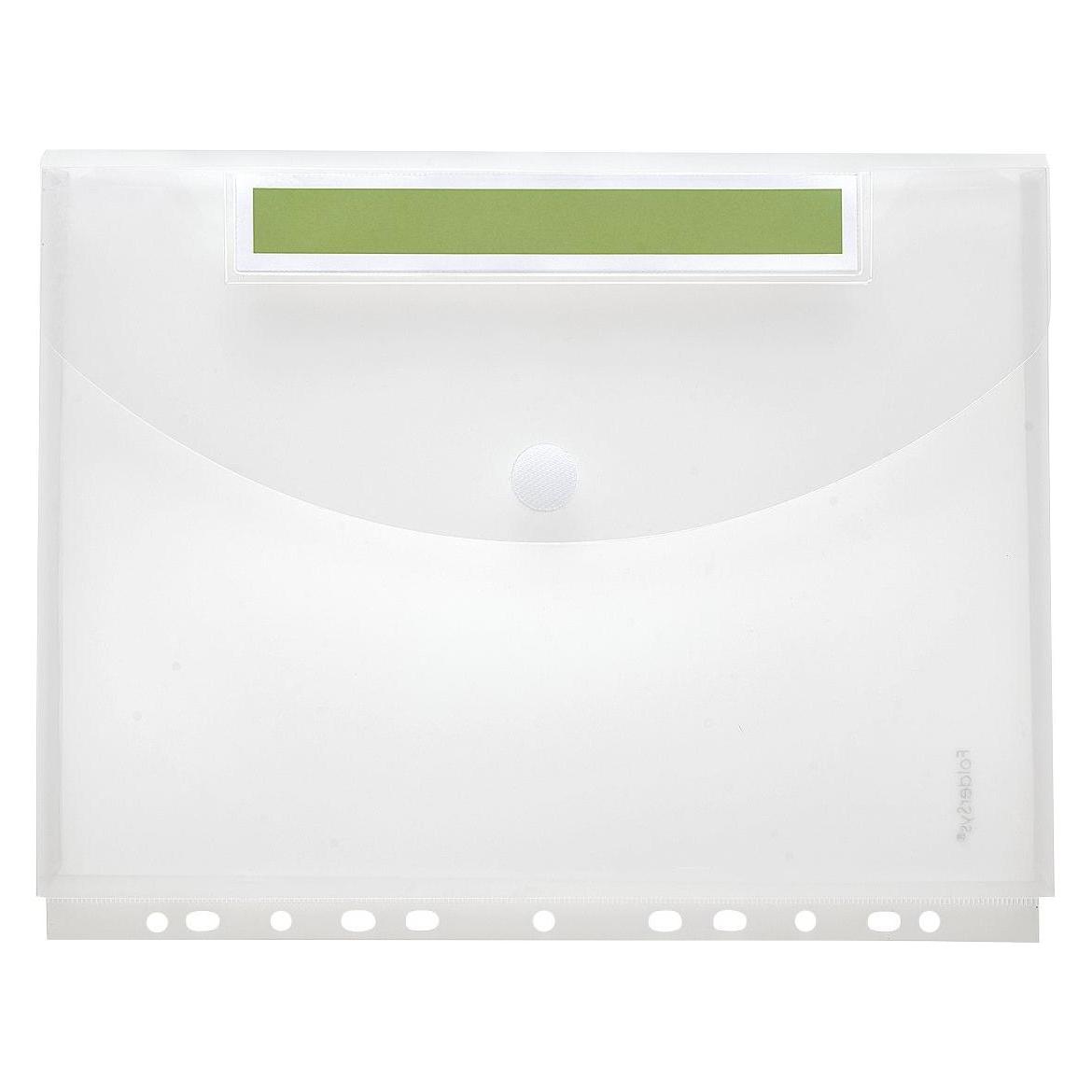 Foldersys 10 Dokumententaschen Index DIN A4 transparent genarbt 0,20 mm (A4) (40166-04)