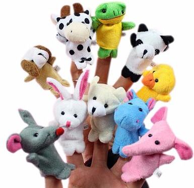 Perfect Picks Market Cartoon Finger Puppets For Kids Plush Hand Doll Educational Toy random 5pcs