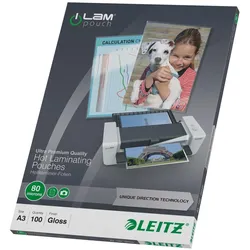 Leitz, Laminierfolie, Laminiertaschen (A3, 80 μm)