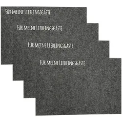 Mojawo 4er Platzset Tischset Platzdeckchen Untersetzer Platzmatten Filz