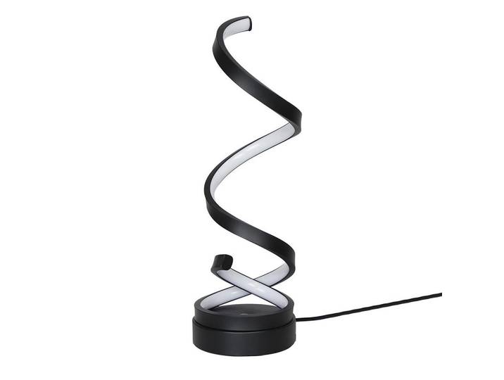 Nettlife Led-Tischleuchte Spirale 13/13/41 cm, Schwarz, Metall, LED integrated, 13x41x13 cm, Lampen & Leuchten, Innenbeleuchtung, Tischlampen