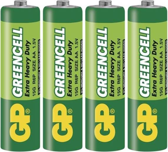 GP Greencell Zink-koolstof batterij AA LR6 1,5V, 4 stuks