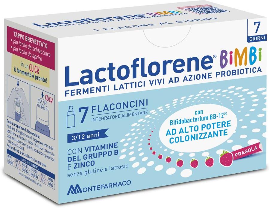 MONTEFARMACO OTC SpA Lactoflorene Bimbi, 7 Flaconcini