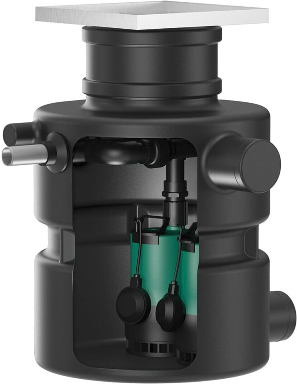 Wilo Schmutzwasserhebeanlage DrainLift Box 32/11HD D, Unterflur, 2 Pumpen (2546508)