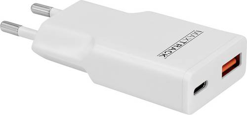 Maxtrack Ladeadapter 30W USB-C, USB-A USB PD 3.0, Fast Charge Weiß