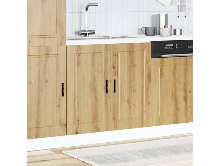 Promo 2026 Meuble bas(1 pcs) Armoire/Vitrine/Placard - SARAZYJ - meuble de cuisine - pour évier Porto chêne artisanal bois ingénier