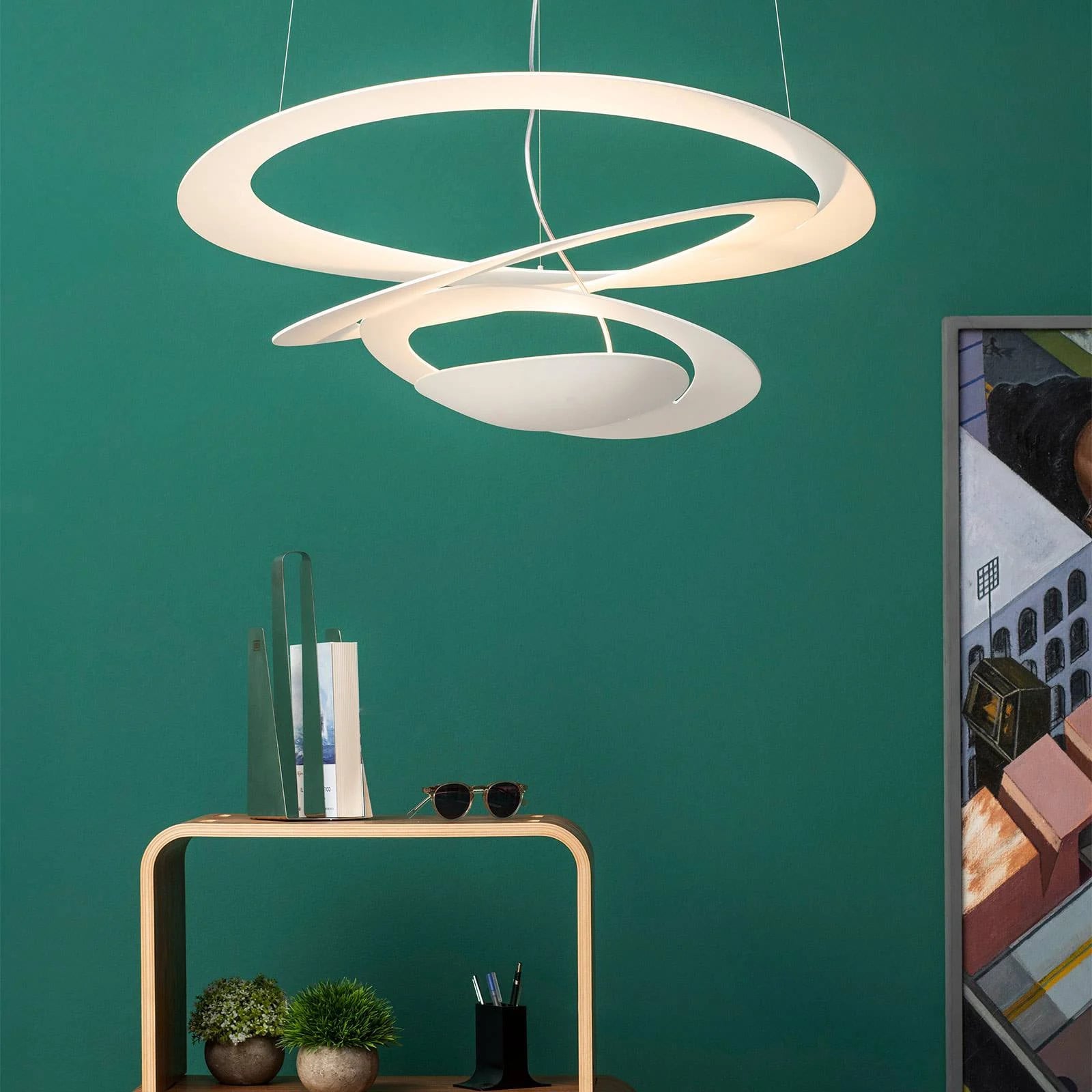 Artemide Pirce Mini Design Hanglamp - Wit/Opaal - Aluminium - Dimbaar