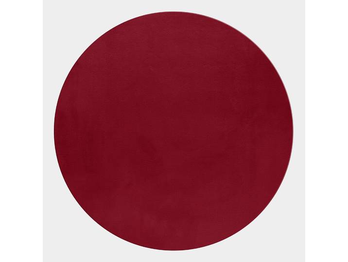 Hochflor-Teppich AYYILDIZ TEPPICHE POUFFY 5100 , auch als Läufer und Rund , rot, H:20mm Ø:200cm, Polyester, Teppiche, Hochflor-Teppich, Läufer, weicher glatter Softflor, Kaninchen Fell Haptik, waschbar
