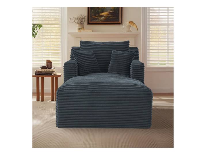 Fine Life Pro Sofa Sofa aus Cord, Bequemes Schlafsofa / Relaxsessel, Liegesessel