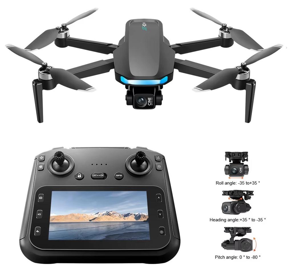 GPS-Kameradrohne - S-X1 - 4K-Kamera - 3-Achsen-Gimbal - 2 Akkus - Bürstenloser Motor - 5 km Reichweite - Schwarz