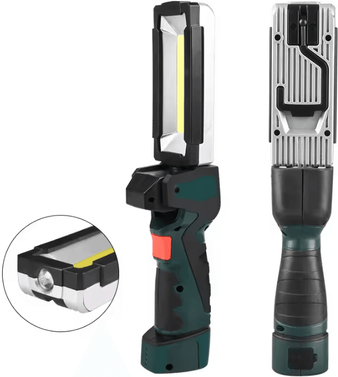 Inspire Curations Portable Rechargeable COB LED Work Light For Car Repair And Emergencies 10gzd green