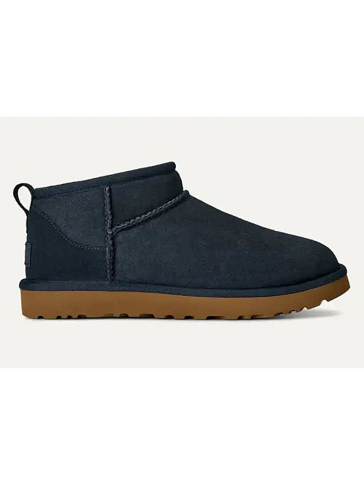 UGG Leder-Ankle-Boots "Classic Ultra Mini" in Dunkelblau - 38