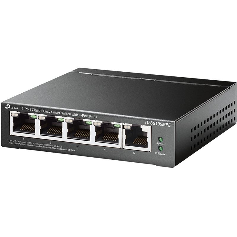 TP-LINK Switch TL-SG105MPE 5xGBit 4xPoE+ Unmanaged Metallgehäuse