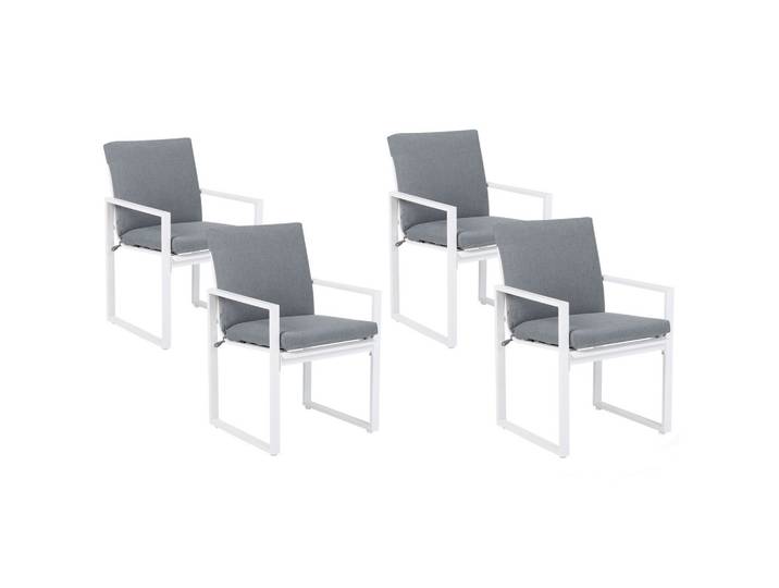 GARTENSTUHL 4er-Set Metall grau Pancole