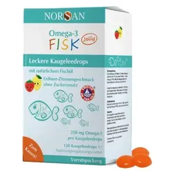 NORSAN Omega-3 FISK Jelly für Kinder Dragees Vorratspackung 120 St