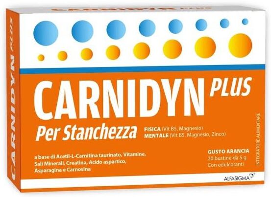 Alfasigma spa Alfasigma Carnidyn Plus Integratore Energetico 20 Bustine