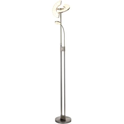 SEARCHLIGHT Stehlampe "Gio Floor Lamp", weiß (satin, nickel, chrom und weiß), 1, H: 137cm, 1 Stk., Leuchten, Stehlampe