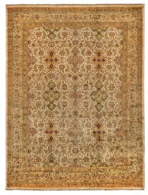 "EXQUISITE RUGS ONE-OF-A-KIND Polonaise Hand Knotted Beige Rug - 15'x19'7"""