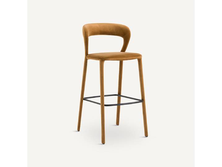 AM.PM Chaise de bar en velours, SAMA Marron Camel