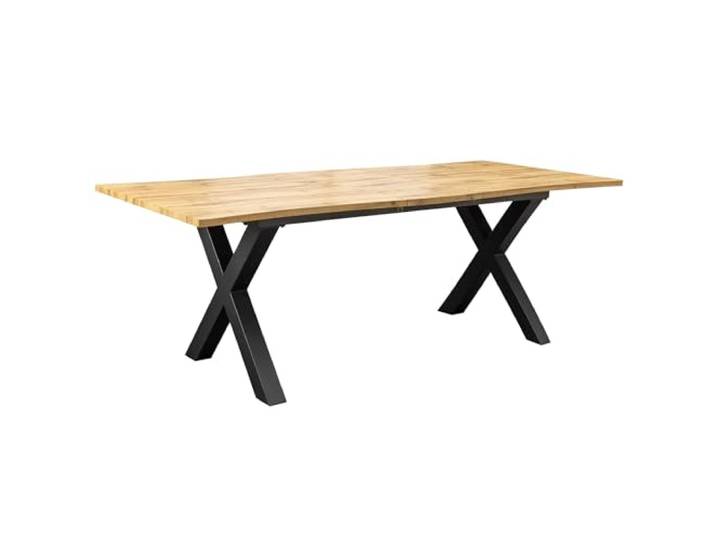 Riess Ambiente Esstisch WILD 220cm - schwarz braun - Metall hochwertig, langlebig, stabile Konstruktion, 120 kg Belastbarkeit Stauraum, Metallgestell