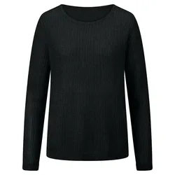 Pullover U-Boot-Ausschnitt Fadenmeister Berlin schwarz, 38