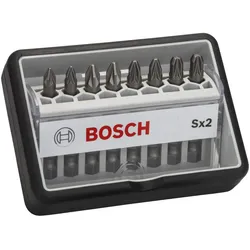 Bosch Professional Zubehör, Bits, 8-tlg. Schrauberbit-Set, Robust Line, Sx PZ, Extra Hard-Ausführung