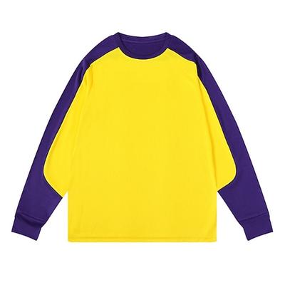 Herren Farbblock Trainingshemd Laufpullover Langarm Oberteil Athleisure Frühling Herbst Fitnessstudio Laufen Fitness Sportbekleidung Sportkleidung Schwarz Gelb Purpur