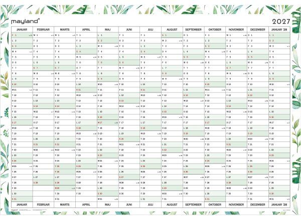Mayland 2027 Kæmpekalender, Whiteboard, 1x13 Mdr.