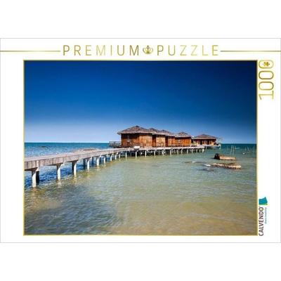 CALVENDO Puzzle Bungalows des Rocks Beach Boutique Resort, Insel Phu Quoc, Phu Quoc, Vietnam, Asien | 1000 Teile Lege-Größe 64x48cm Foto-Puzzle für gl