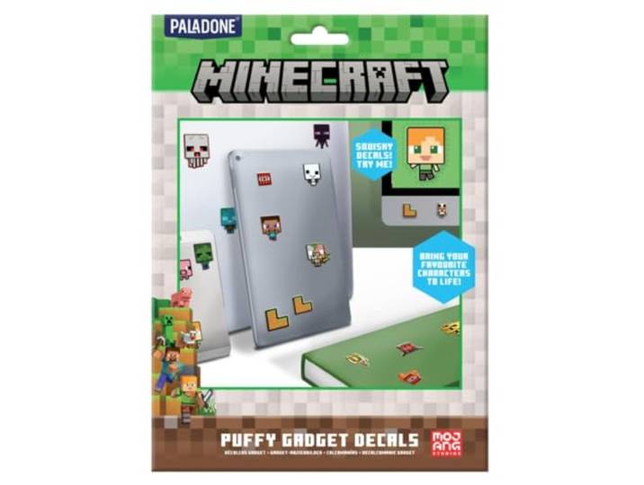 Minecraft officiële gelicentieerde Puffy Gadget Decals Laptop en Telefoon Case Stickers voor Jongens en Meisjes, Creeper, Steve, TNT Gamer Gift, Overworld Decals voor alle leeftijden Paladone