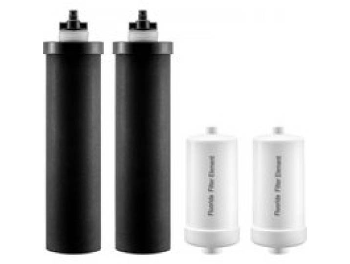 VEVOR Wasserfilter-Ersatz Reinigungselemente Ersatzfilter, Schwerkraft-Wasserfiltersystem-Ersatz, kompatibel mit den meisten Marken, 4er-Pack (2 Aktivkohlefilter + 2 Entfluorierungsfilter)