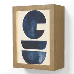 WANDLEUCHTE Formen - Blau - Abstrakt Wandlampe 15x20 cm Wandlampe