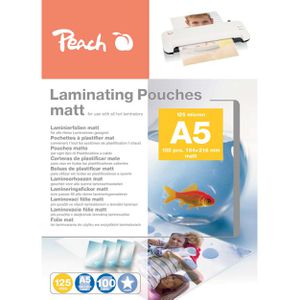Peach Laminierfolien S-PP525-30, DIN A5, 125 mic, matt, 100 Stück