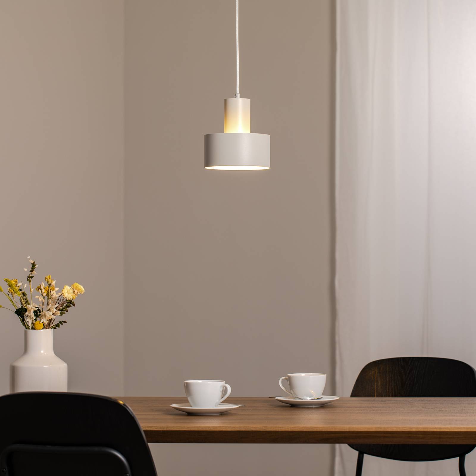 Pendant Light Rif S SIGMA, dimmable, Cream / amber, Living / Dining Room, metal, Modern, Ceiling Light