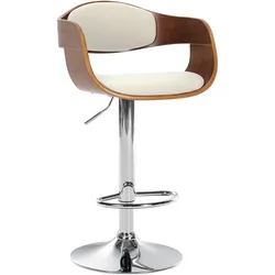 CLP Barhocker Kingston C - Farbe: walnuss/weiß