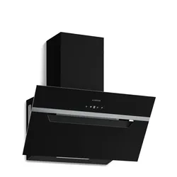 BigBite Kopffreihaube   Abluft- und Umluftmodus   Sicherheitsglas   417 m3/h   60 cm Schwarz