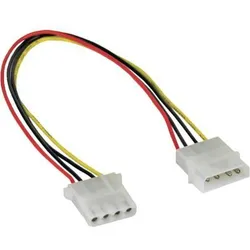 INLINE 4pin Molex Strom-Verlängerung 0,50m