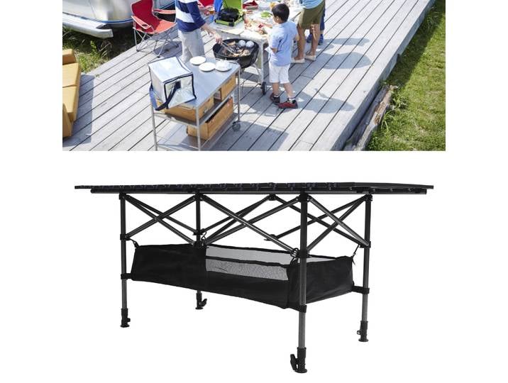 Table pliante extérieure Table pliante compacte Table de Camping Portable en acier au carbone Table multifonctionnelle Table de Camping de pique-nique