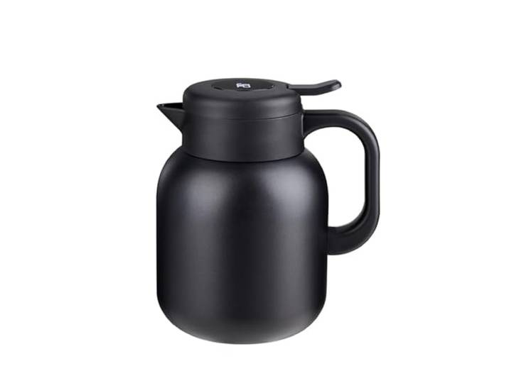 Isolierter Heißwasserkessel, Thermoskanne, 1500 ml, doppelwandig, Vakuum(Black,1.5L)