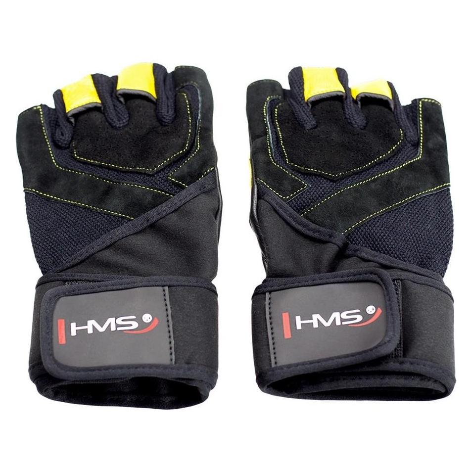 HMS Gym Handschuhe Schwarz/Gelb rL (L, One Size) (UTPP13081)