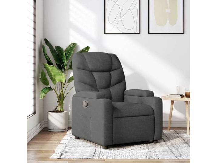 Lemon Fauteuil inclinable- porte-gobelets - UU - Gris foncé Tissu CCL33342606