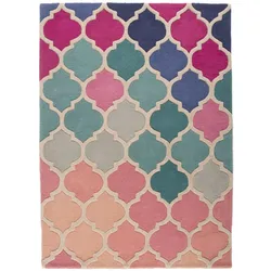 Moderner Luxus-Teppich `Derwent Josie` mit geometrischem Muster. 80x150 cm | Kadima Design