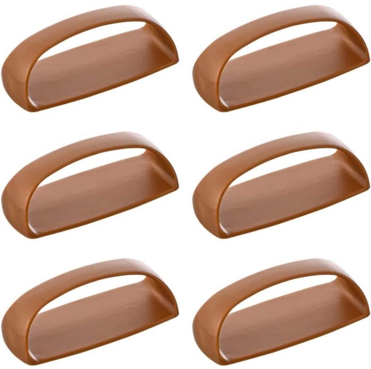 Daity 6-stuks Zelfklevende Kastknoppen en Schuifdeurgrepen - Khaki