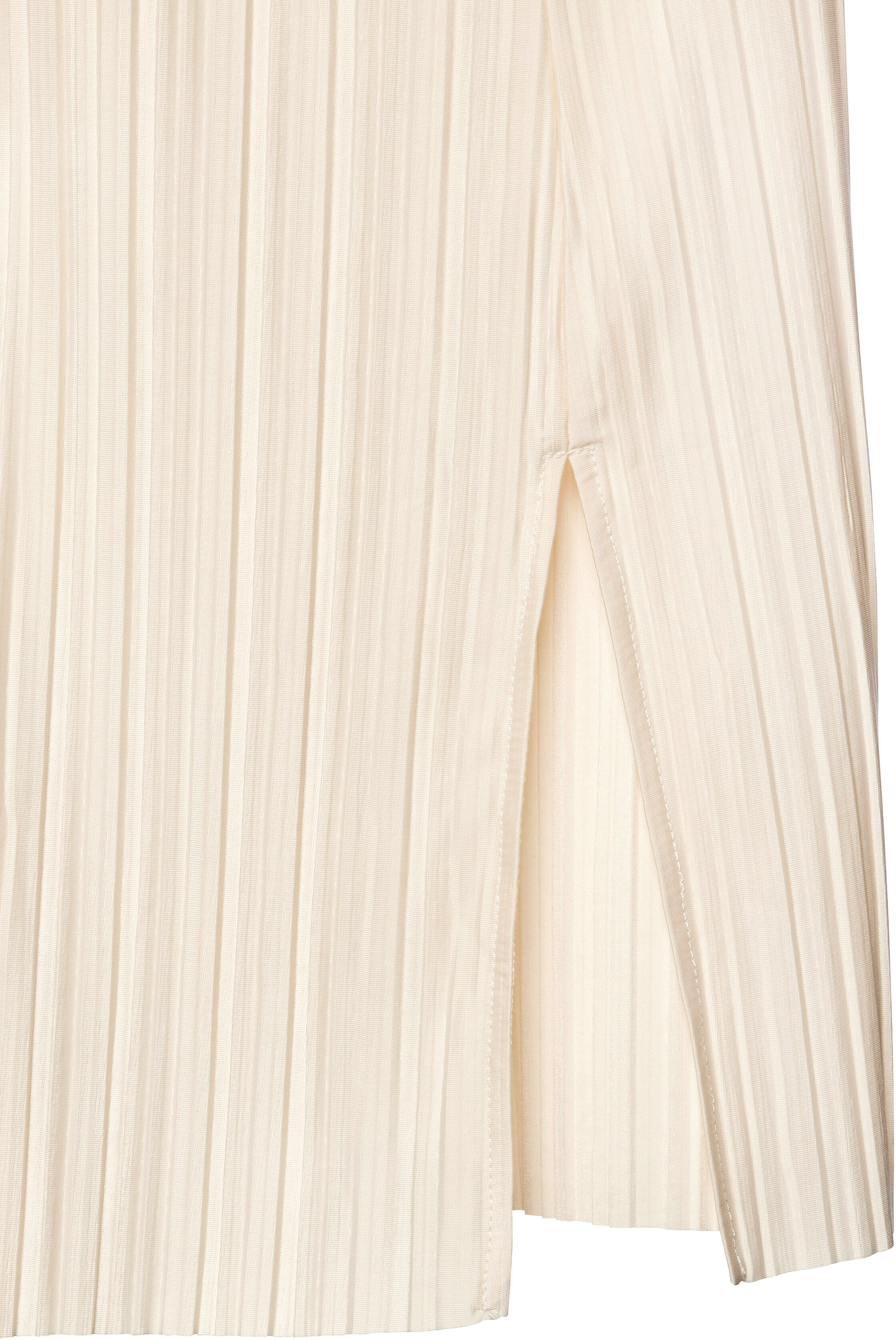 Longtop LASCANA "aus schimmernder Ware mit Plisseefalten", Damen, Gr. 32/34, beige (creme), Jersey, Obermaterial: 94% Polyester, 6% Elasthan, unifarben, figurumspielend hüftbedeckend, Rundhals, Tops Longtop, langes Plisseetop, figurumspielendes Partytop, 