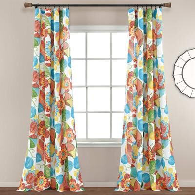 "Lush Decor Layla Window Curtain Panel Pair - 84"" x 52"""