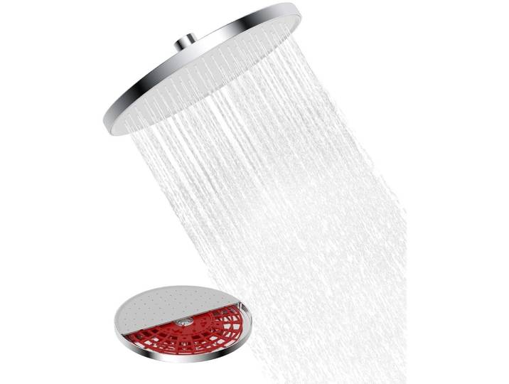 Regendusche 10 Zoll Weiß Selbstreinigend 360° Verstellbar G1/2