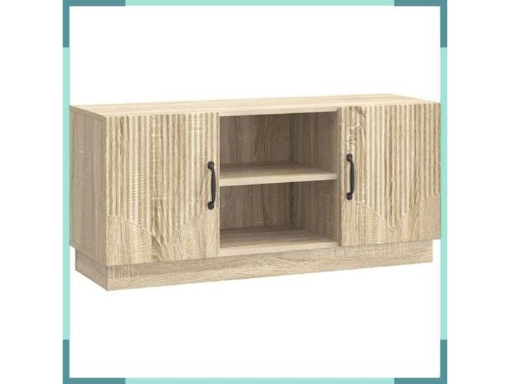 FHE Meuble TV Sonoma - Bois d'ingénierie - Modulable - Pivotant - Chêne - 102x34 5x47 cm